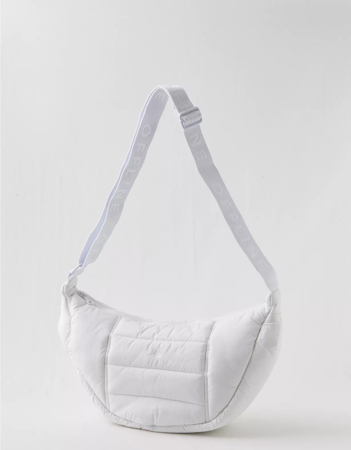 OFFLINE By Aerie Puff Love Crescent Bag White