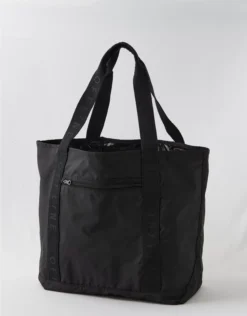 OFFLINE By Aerie Packable Nylon Tote Bag True Black