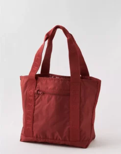 OFFLINE By Aerie Small Packable Nylon Tote Bag Summer Burgundy