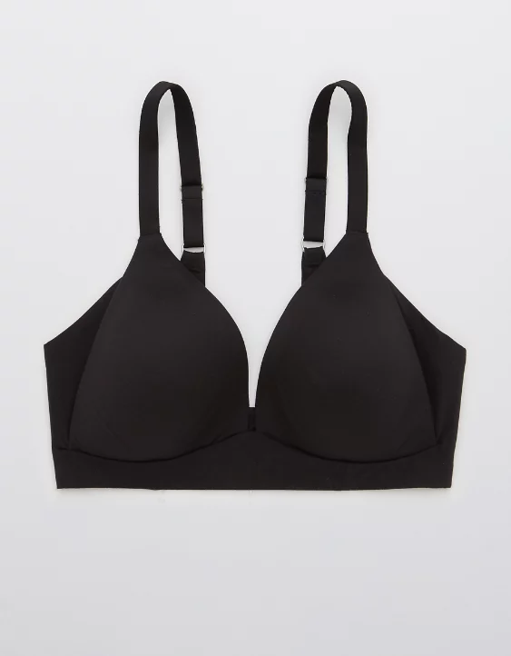 Aerie Sunnie Wireless Lightly Lined Bra True Black - Image 3