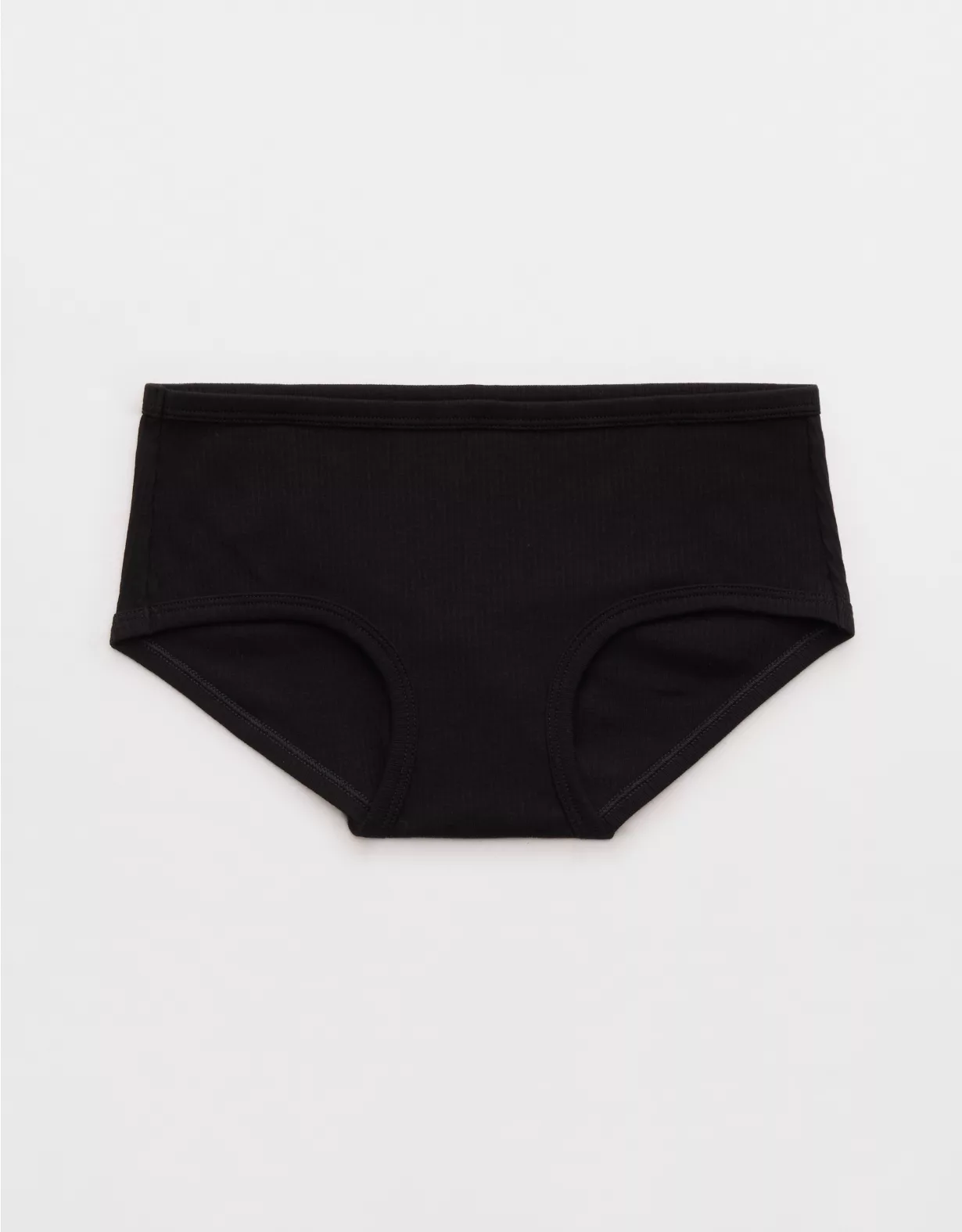 Aerie Superchill Cotton Rib Boybrief Underwear True Black