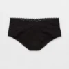 Aerie Superchill Vintage Lace Cotton Cheeky Underwear True Black