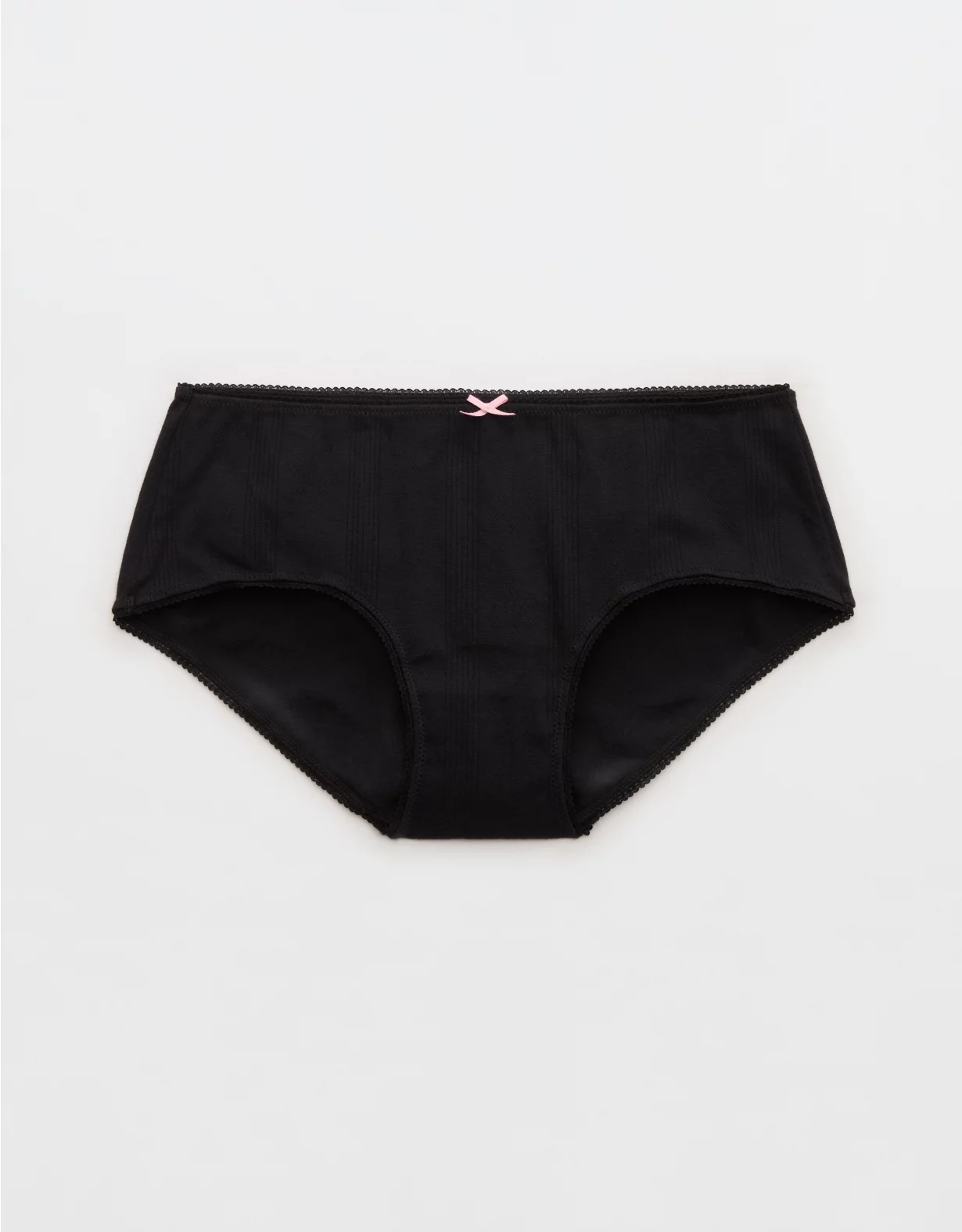 Aerie Superchill Pointelle Boybrief Underwear True Black