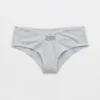 Aerie Superchill Cotton Ruched Cheeky Underwear Medium Heather Gray