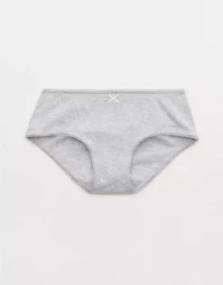 Aerie Superchill Pointelle Boybrief Underwear Medium Heather Gray