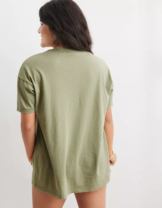 Aerie Distressed Basic Boyfriend T-Shirt - Image 2