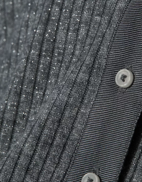 Aerie Cardigan T-Shirt Dark Heather Gray - Image 5