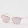 Aerie Squared Away Sunglasses Rose Gold