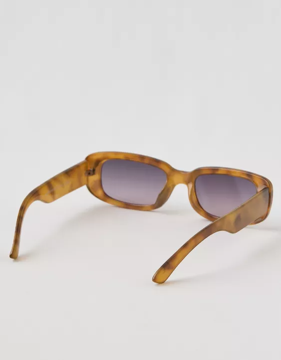 Aerie Mini Dare To Square Sunglasses Orange - Image 2