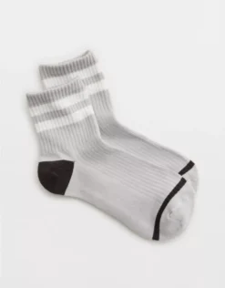 Aerie Striped Quarter Socks Radiance