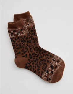 Aerie Real Soft® Crew Socks Western Sky