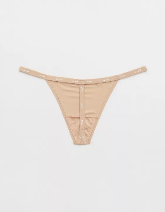 Aerie SMOOTHEZ Microfiber String Thong Underwear Sands - Image 2