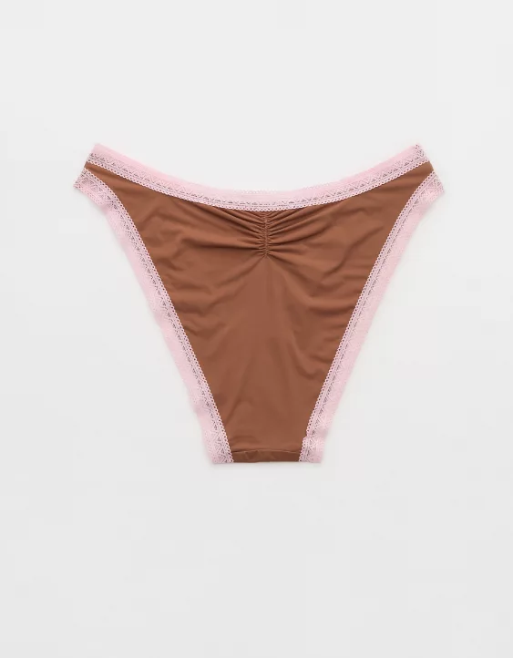 Aerie SMOOTHEZ Microfiber Lace Bikini Underwear Horizon - Image 3