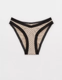 Aerie SMOOTHEZ Microfiber Lace Bikini Underwear Stone Harbor