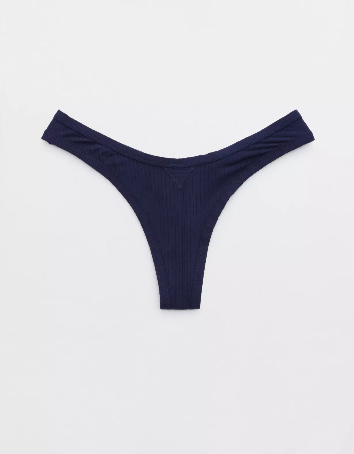 Aerie Superchill Modal Rib Thong Underwear Navy