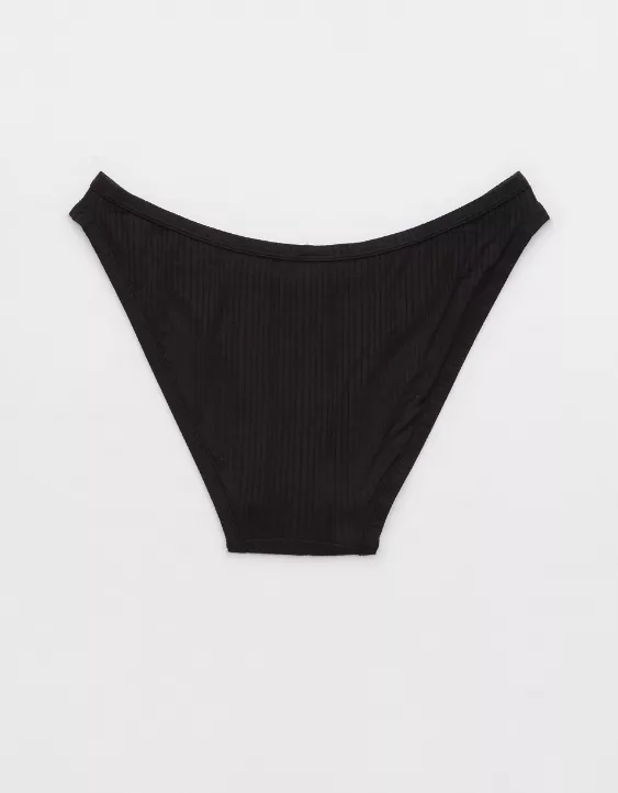Aerie Superchill Modal Rib Bikini Underwear True Black - Image 5