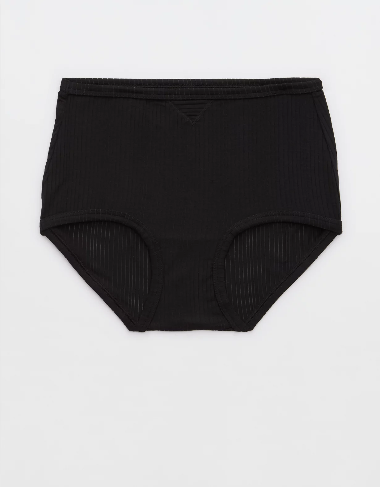 Aerie Superchill Modal Rib Super High Waisted Boybrief Underwear True Black