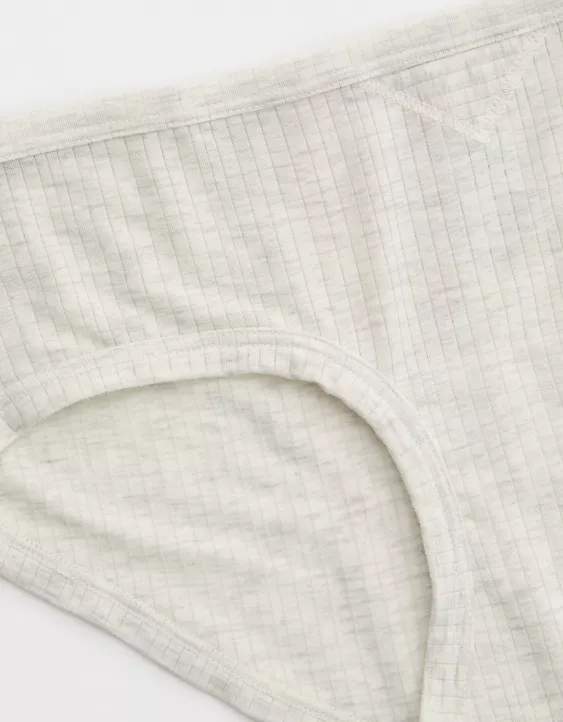 Aerie Superchill Modal Rib Boybrief Underwear Heather Frost - Image 3