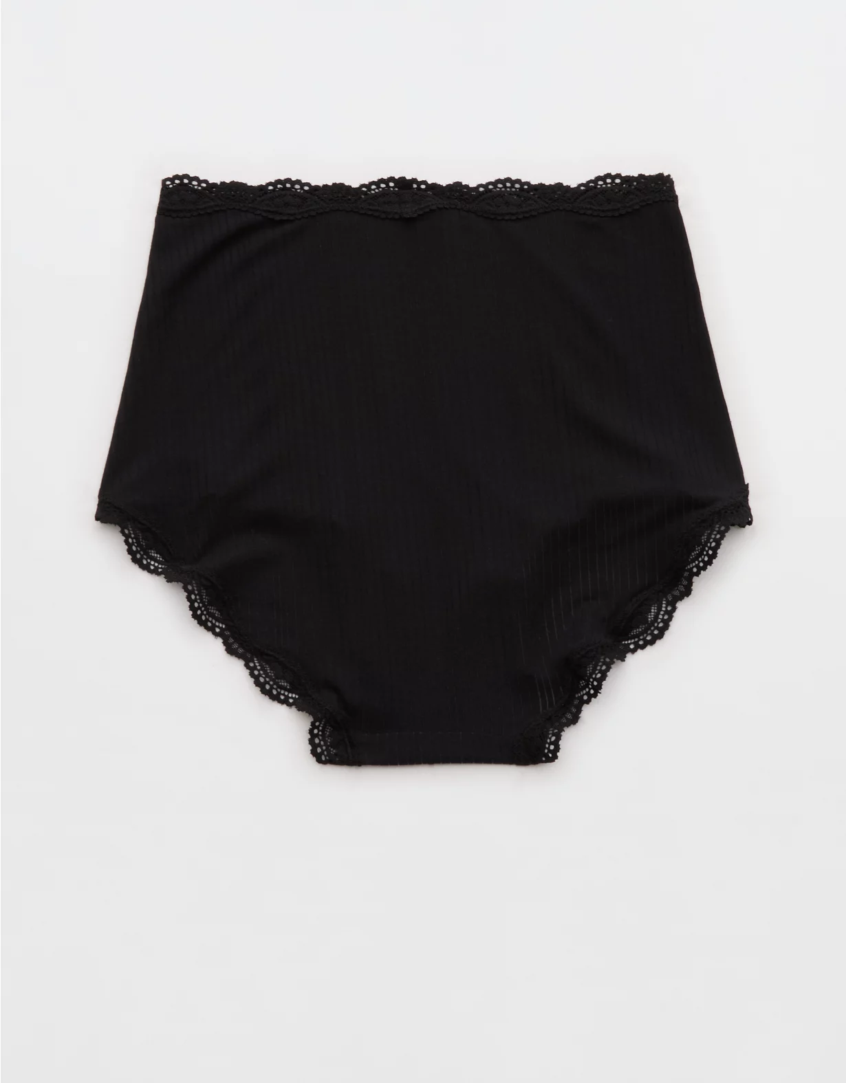 Aerie Superchill Modal Lace Super High Waisted Boybrief Underwear True Black - Image 2