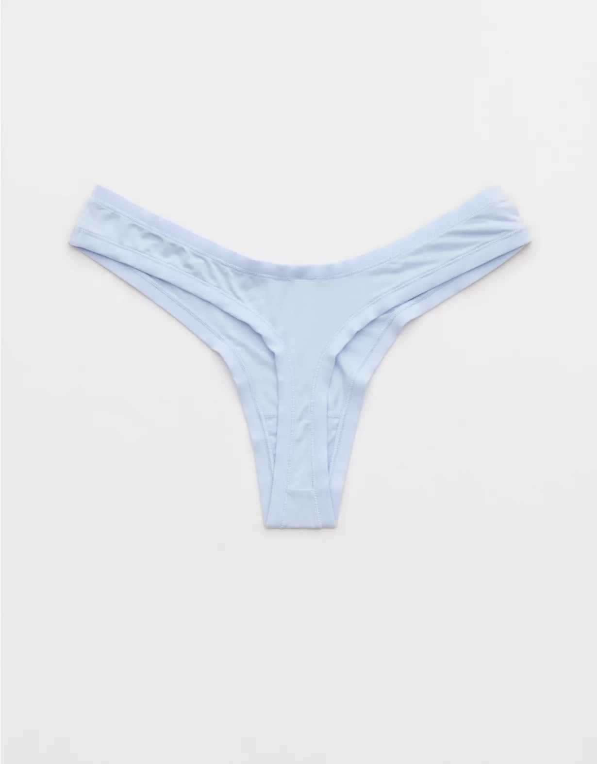 Aerie Superchill Modal Thong Underwear Eyelet Blue - Image 2