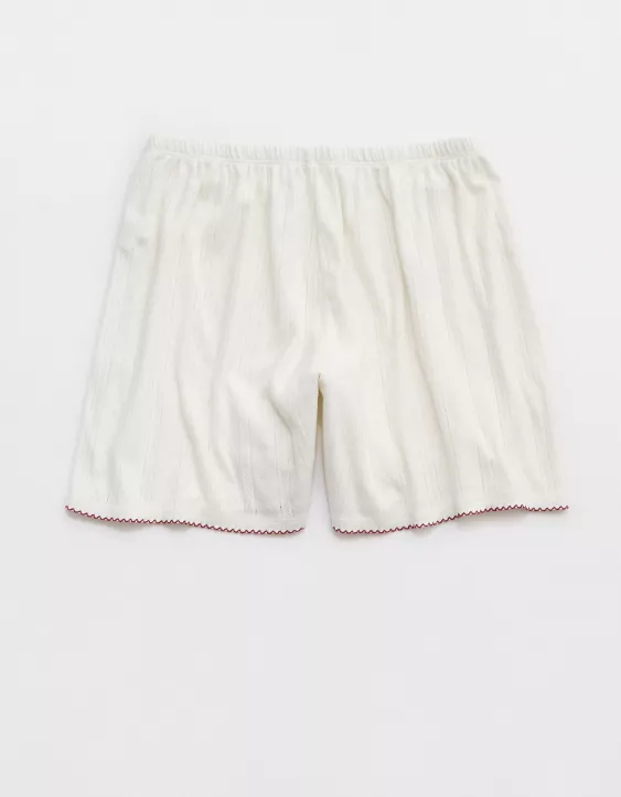 Aerie Off-Duty Pointelle Boxer Soft Muslin - Image 4