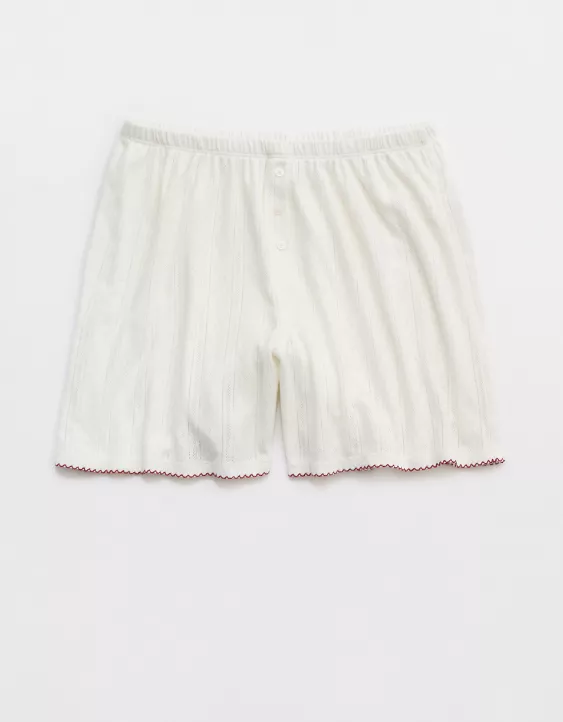 Aerie Off-Duty Pointelle Boxer Soft Muslin - Image 3