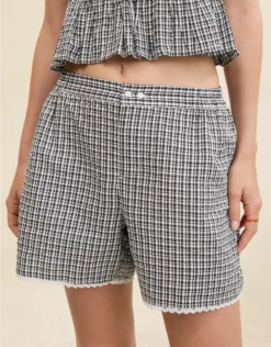 Aerie Seersucker Boxer Smoked Gray