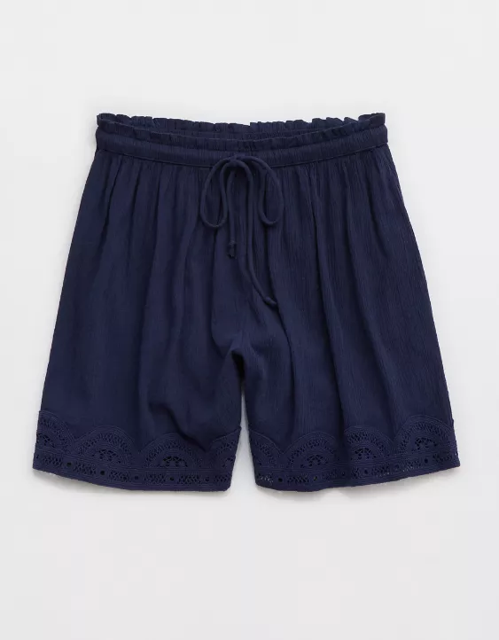 Aerie Off-Duty Gauze Boxer Navy - Image 3