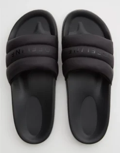 OFFLINE By Aerie Puff Love Slides True Black