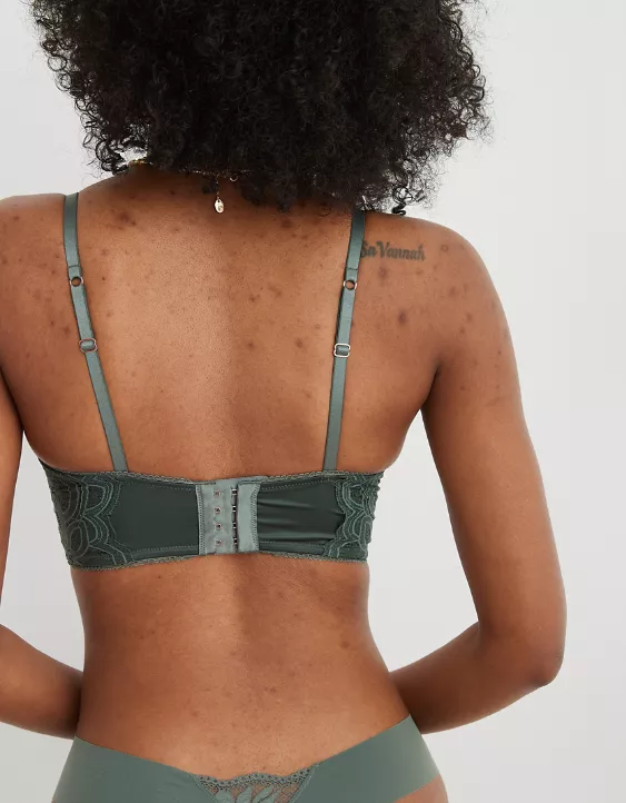 Aerie Show Off Plunge Push Up Rooftop Garden Lace Bra - Image 2
