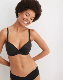 Aerie Sunnie Demi Push Up Bra True Black