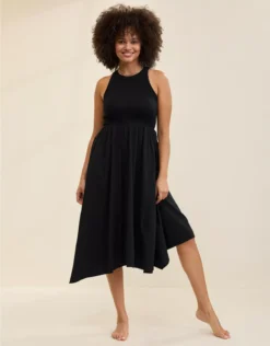 Aerie Ribbed At The Barre Dress True Black