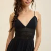 Aerie Lace Mix Midaxi Dress True Black