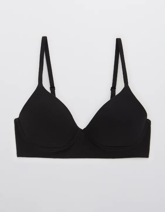 Aerie Superchill Wireless Lightly Lined Bra True Black - Image 3