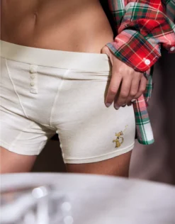 Aerie Superchill Cotton High Waisted Boxer Underwear Koko Brown