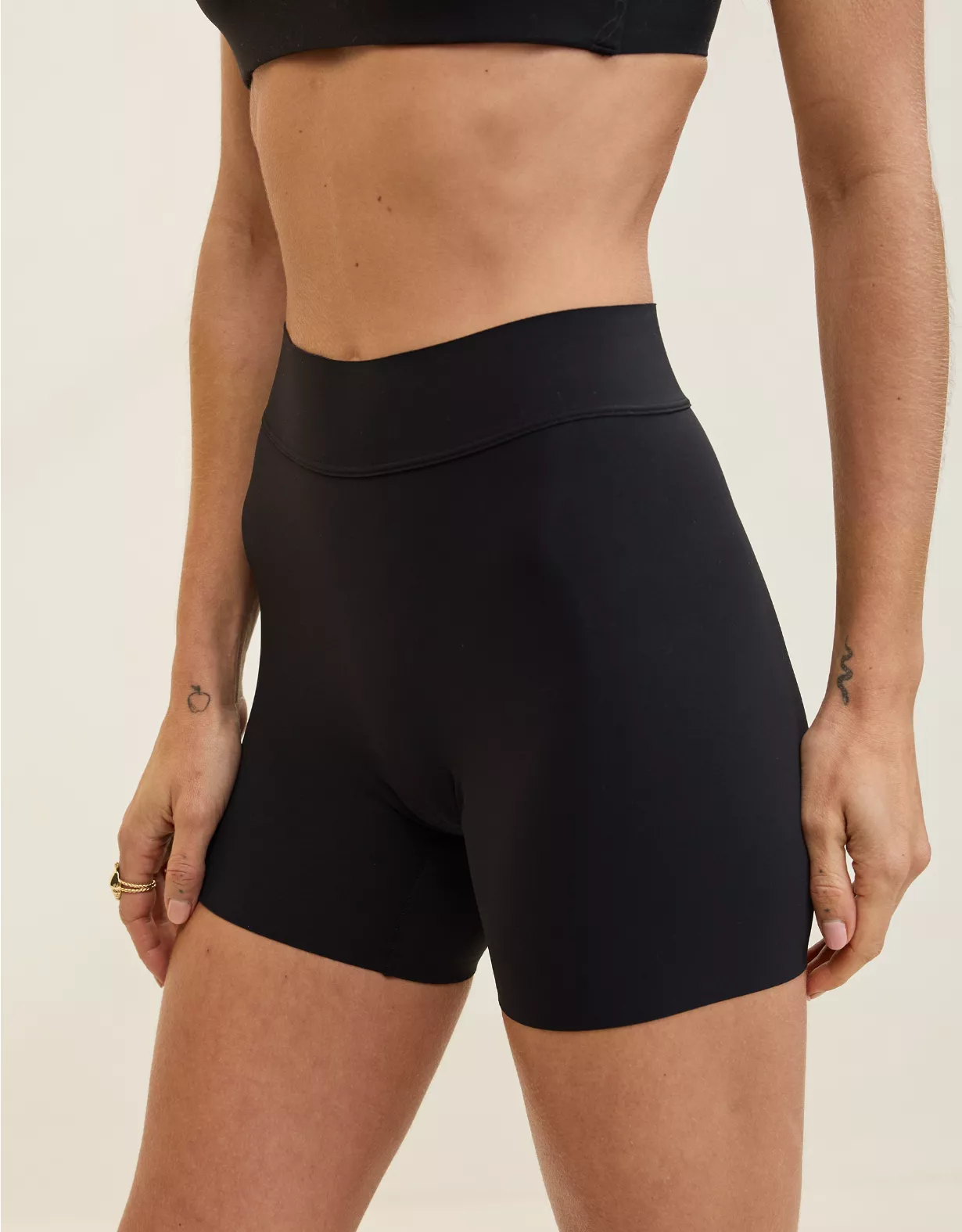 Aerie SMOOTHEZ No Show Boyshort Underwear True Black