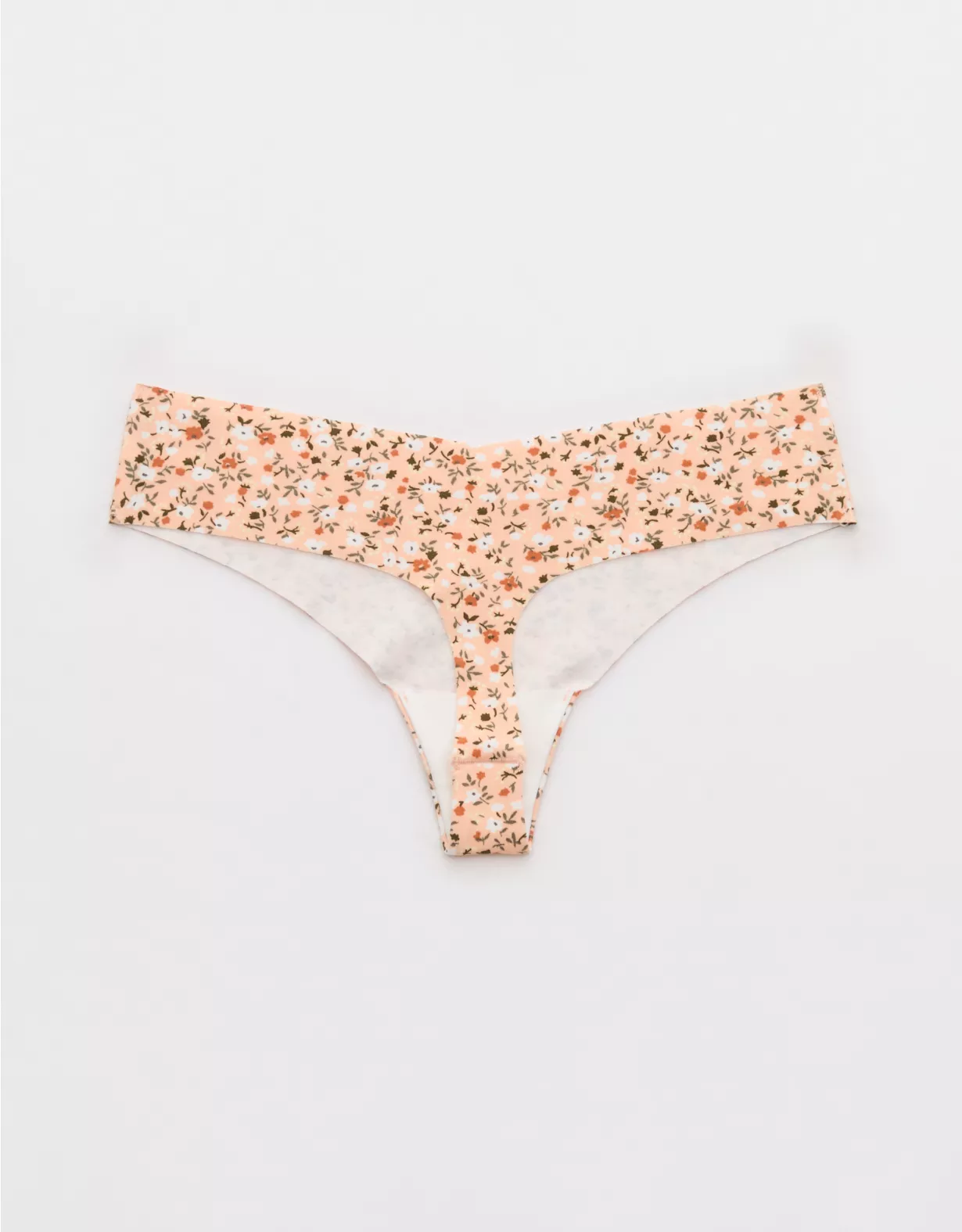 Aerie Superchill No Show Cotton Thong Underwear Peach - Image 2