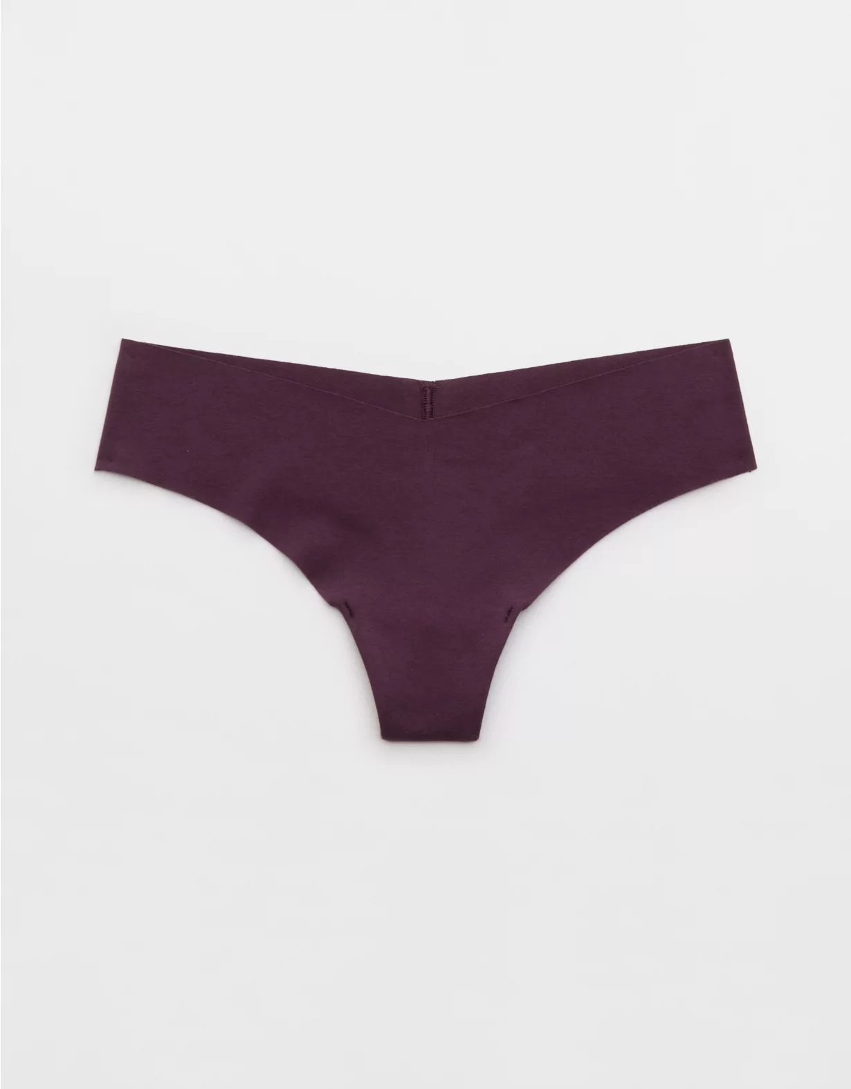 Aerie Superchill No Show Cotton Thong Underwear Cool Berry