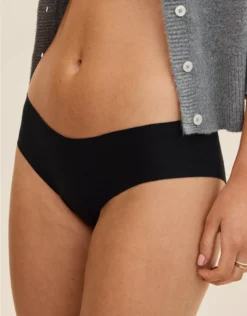Aerie Superchill No Show Cotton Cheeky Underwear True Black