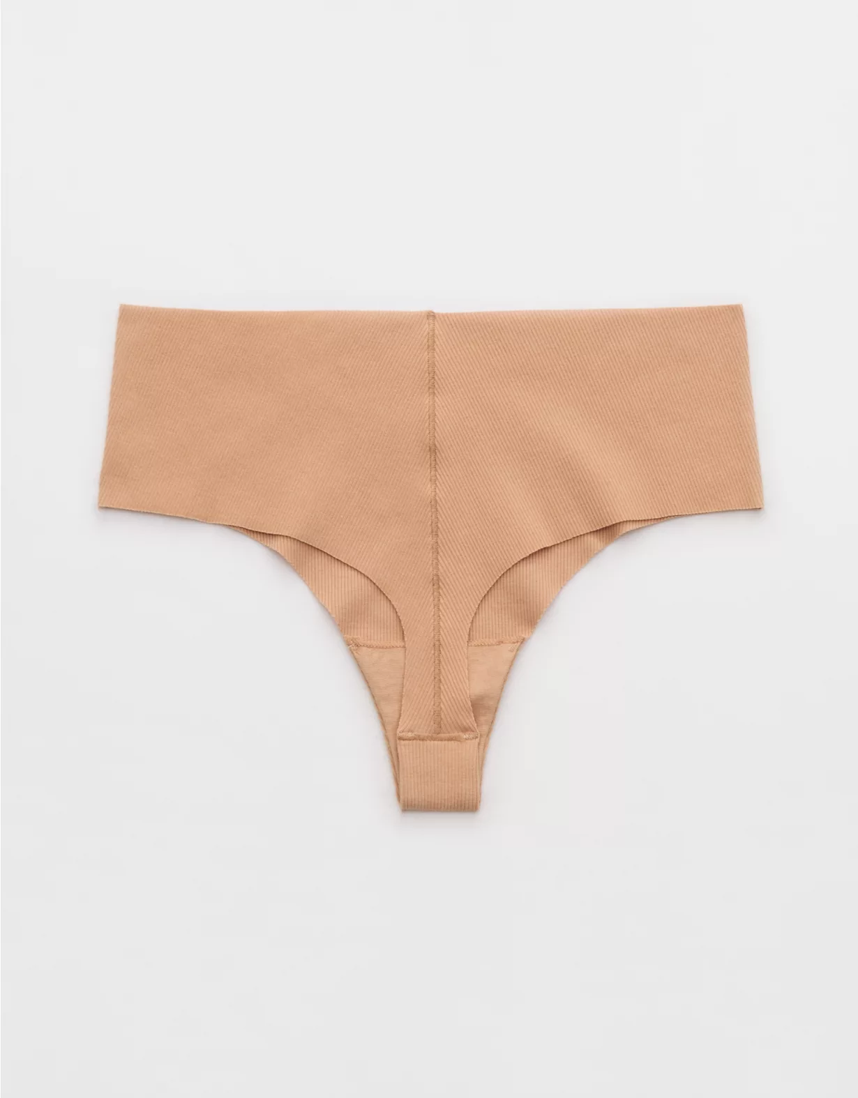 Aerie Superchill No Show Cotton Mid Rise Thong Underwear Sands - Image 2