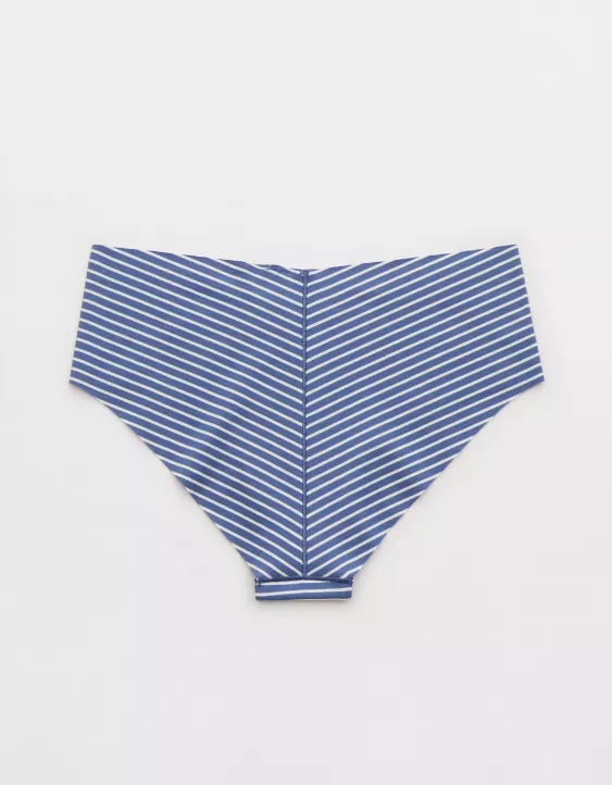 Aerie Superchill No Show Cotton Cheeky Underwear Marbled Blue - Image 4
