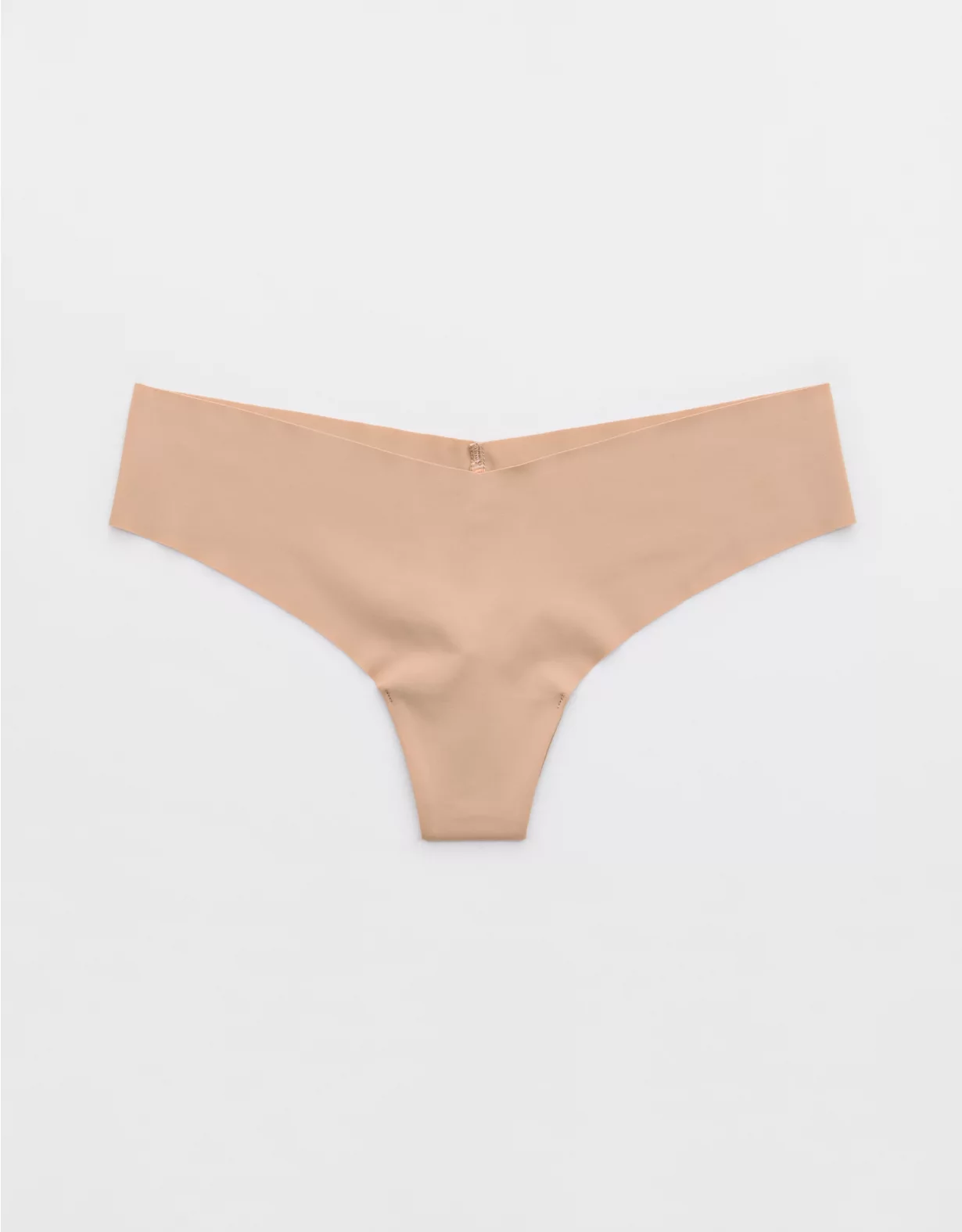 Aerie SMOOTHEZ No Show Thong Underwear Beach Dune