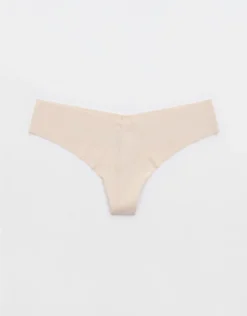 Aerie SMOOTHEZ No Show Thong Underwear Soft Satin