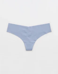 Aerie SMOOTHEZ No Show Thong Underwear Monaco Blue