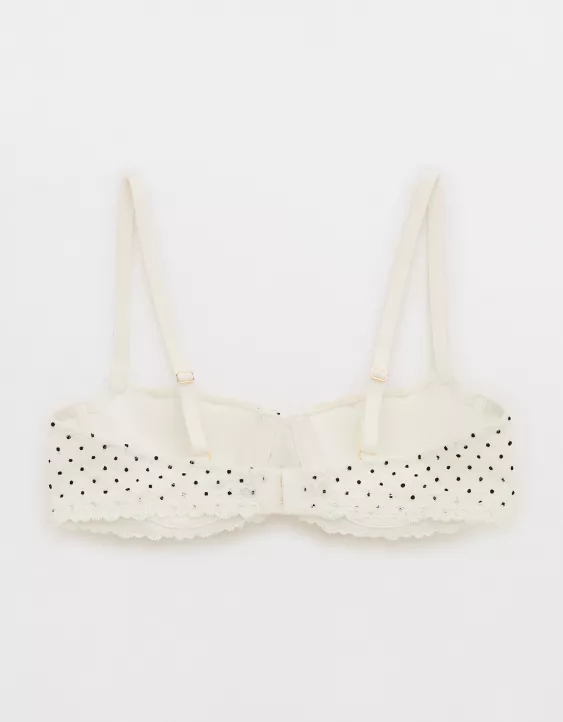 Aerie Show Off Vintage Lace Lightly Lined Balconette Bra Soft Muslin - Image 5