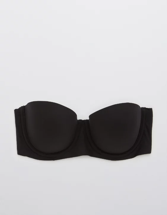 Aerie Sunnie Strapless Lightly Lined Bra True Black - Image 3