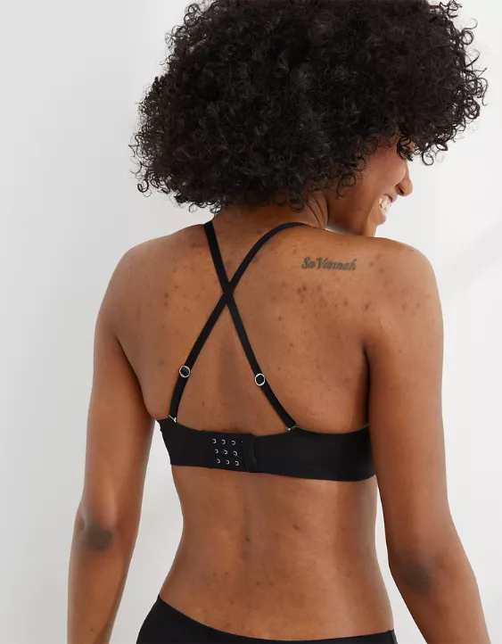 Aerie Sunnie Strapless Lightly Lined Bra True Black - Image 2