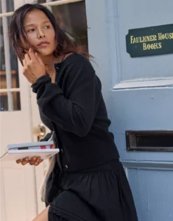 Aerie Softest Classic Cardigan True Black