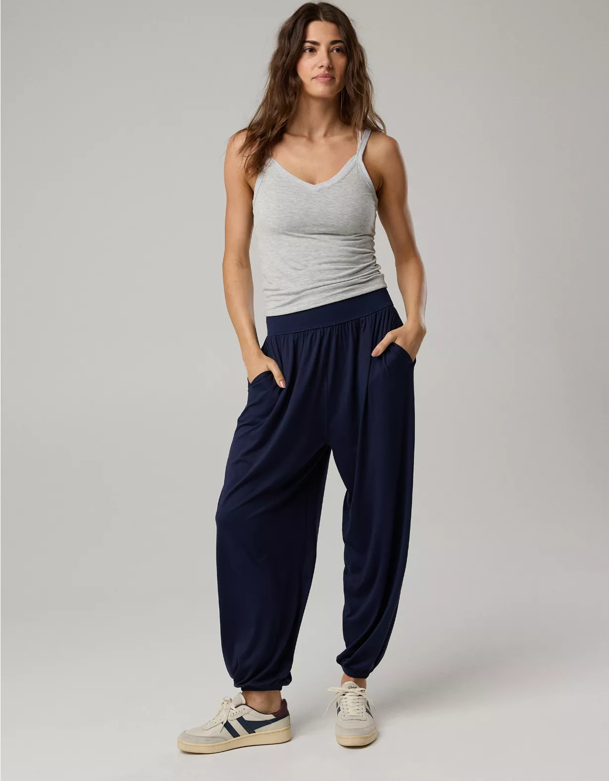OFFLINE By Aerie The Hugger Go With The Flow Baggy Jogger Royal Navy