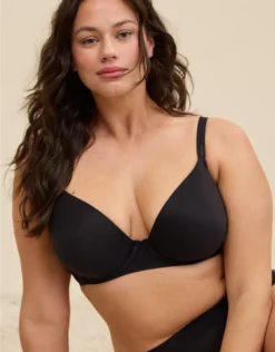 Aerie SMOOTHEZ Pull On Push Up Bra True Black